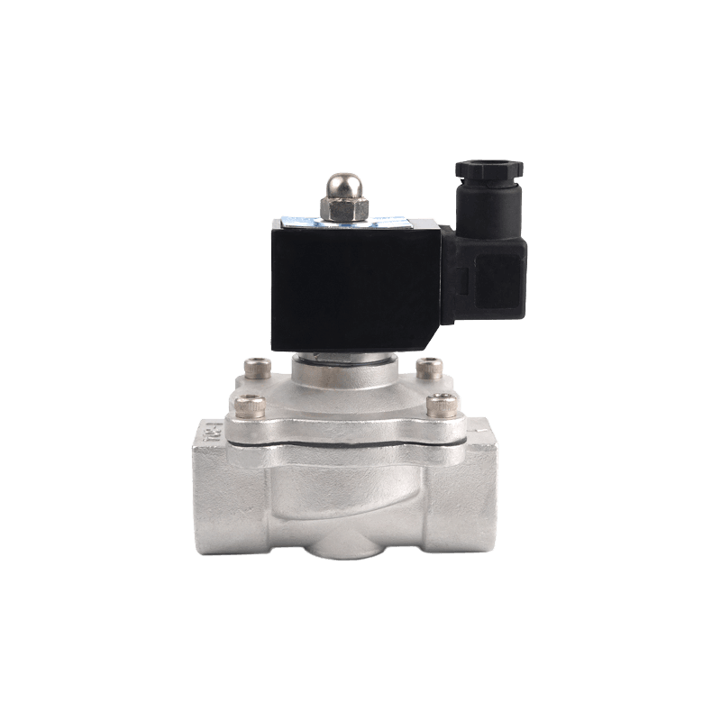 Válvula de agua para tubería solenoide NC de acero inoxidable serie 2S