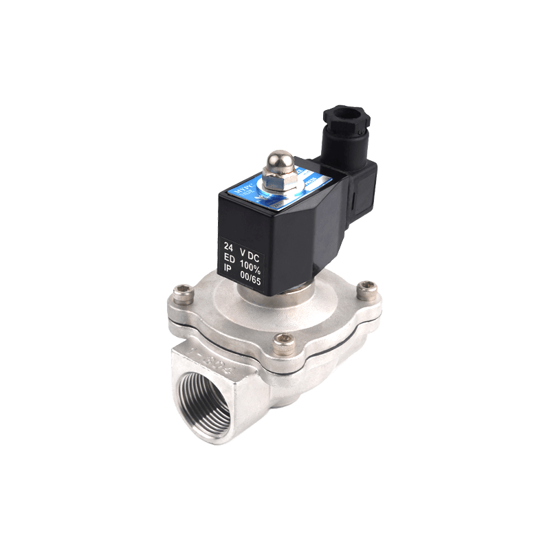 Válvula de agua para tubería solenoide NC de acero inoxidable serie 2S