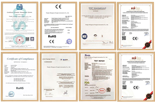 Las múltiples certificaciones internacionales de nuestra empresa demuestran una excelente calidad.